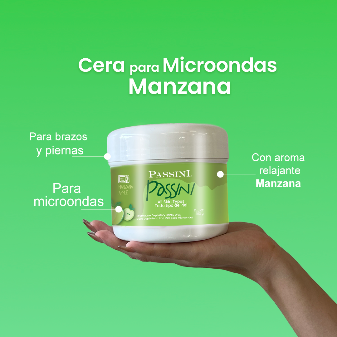 Cera manzana de microondas todo tipo de piel 450g