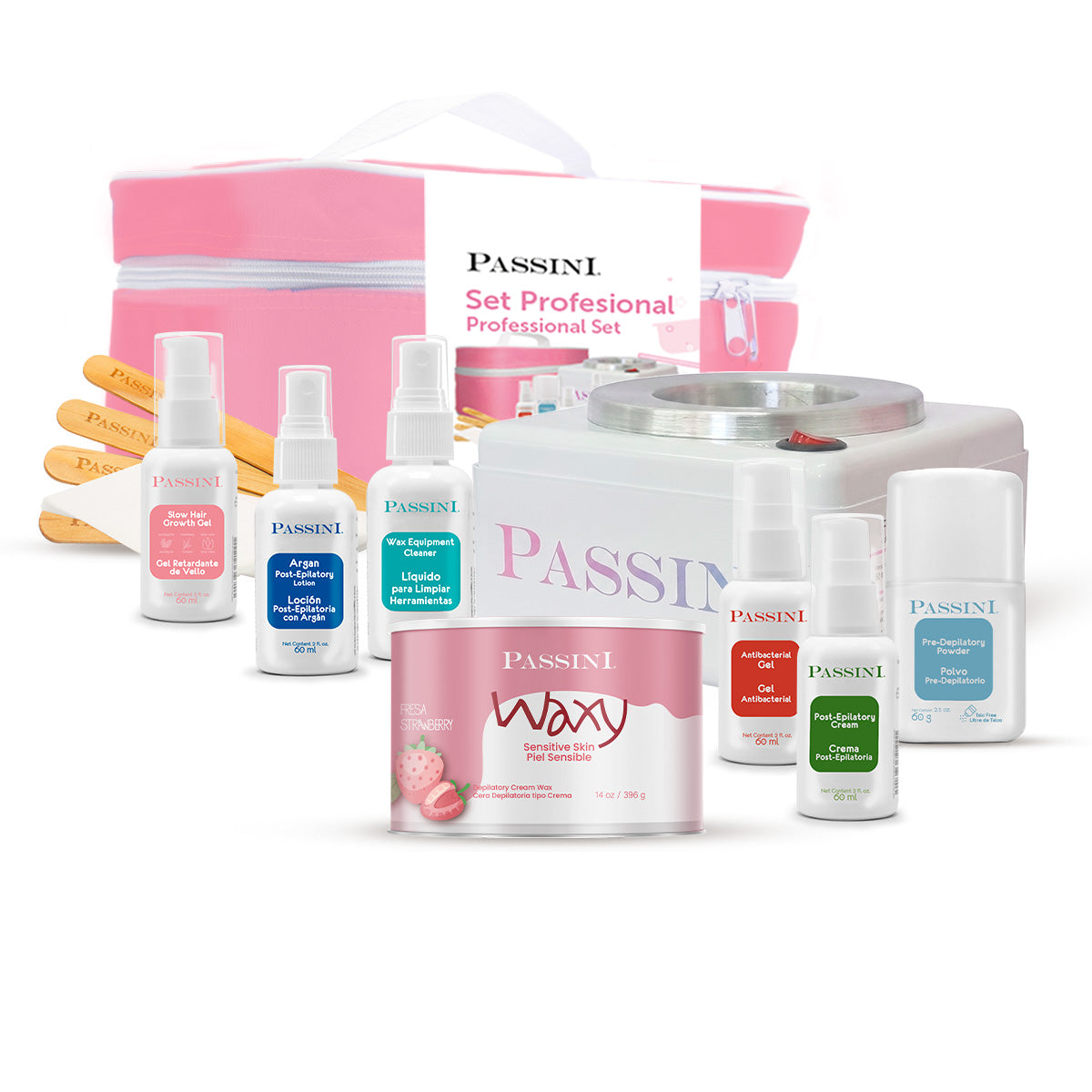 Set Profesional Depilación Frutissima Fresa Piel Delicada 14oz