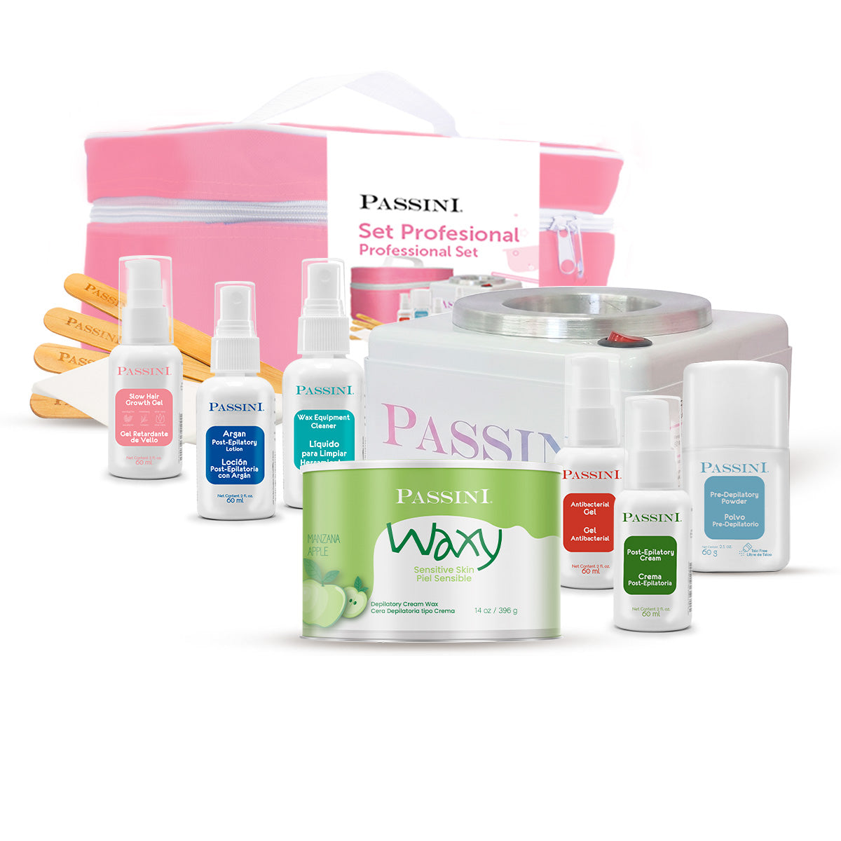 Set Profesional Depilación Frutissima Manzana Piel Sensible 14oz